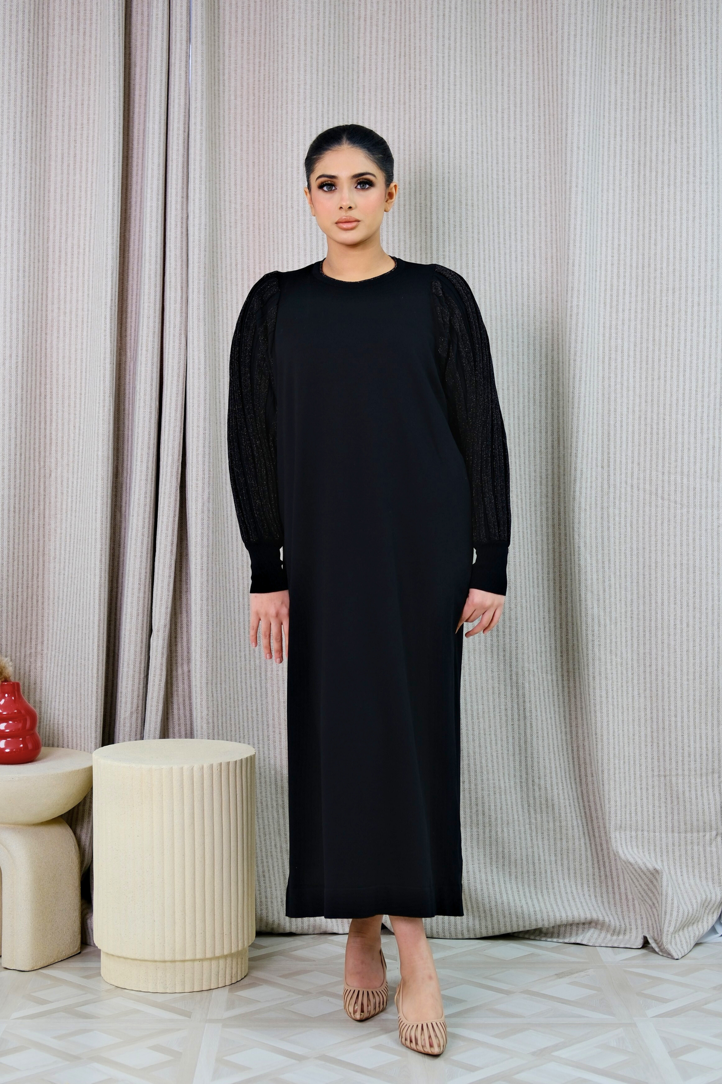 Safiya Black Knit Dress