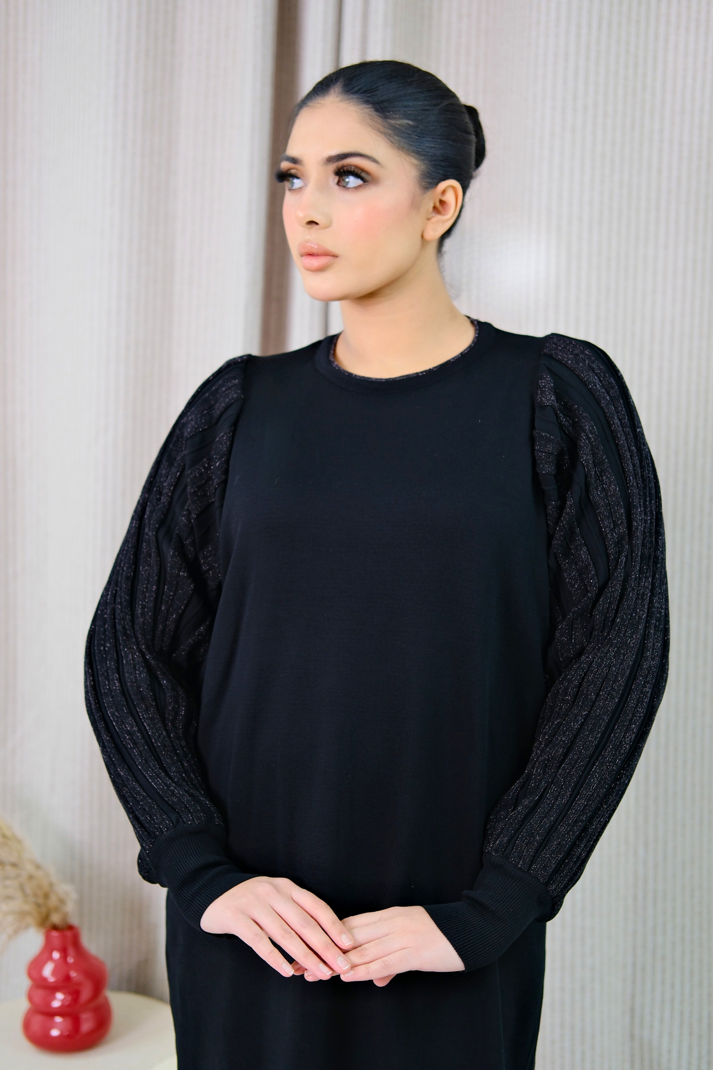 Safiya Black Knit Dress