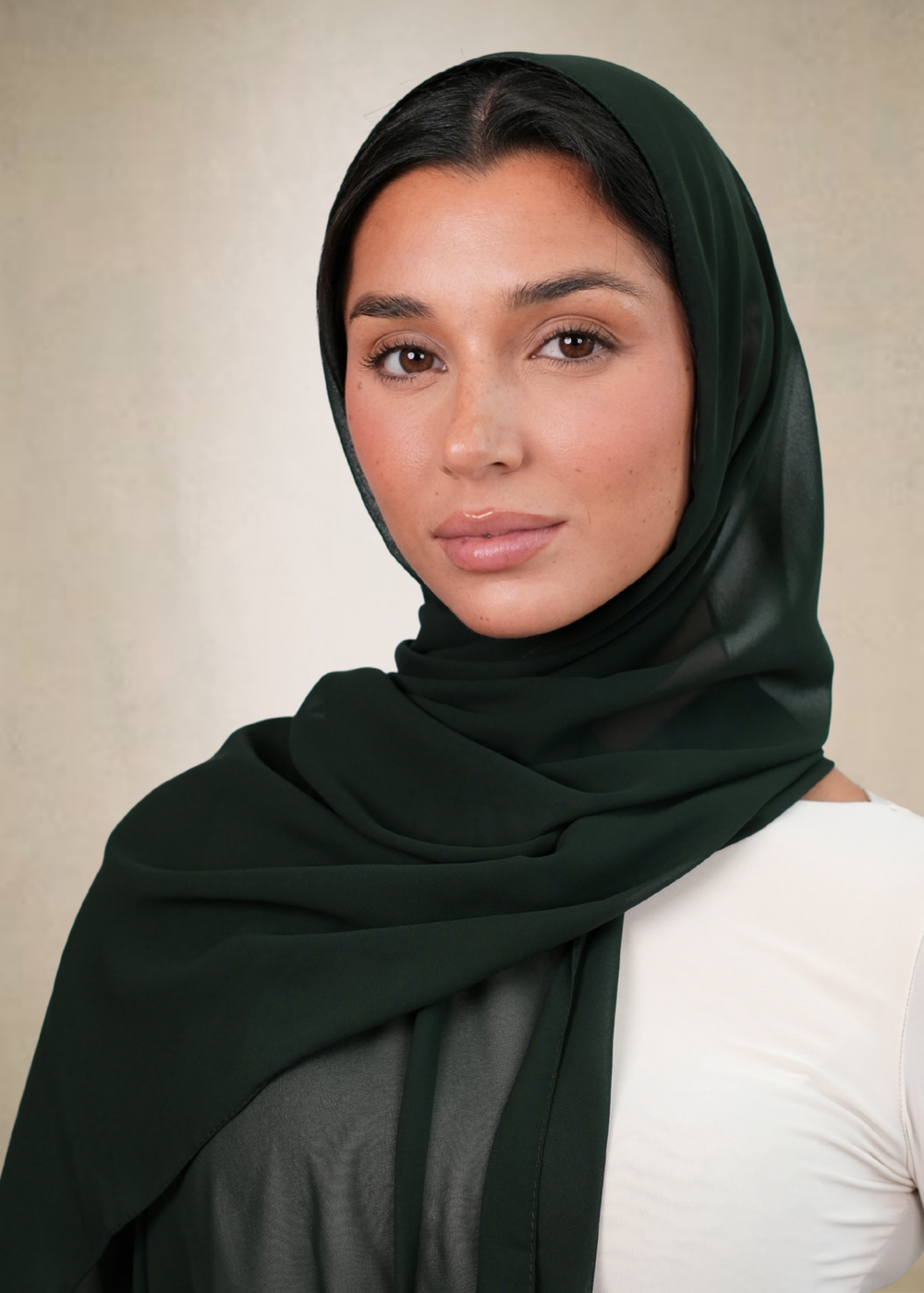 Dark Green Chiffon Hijab