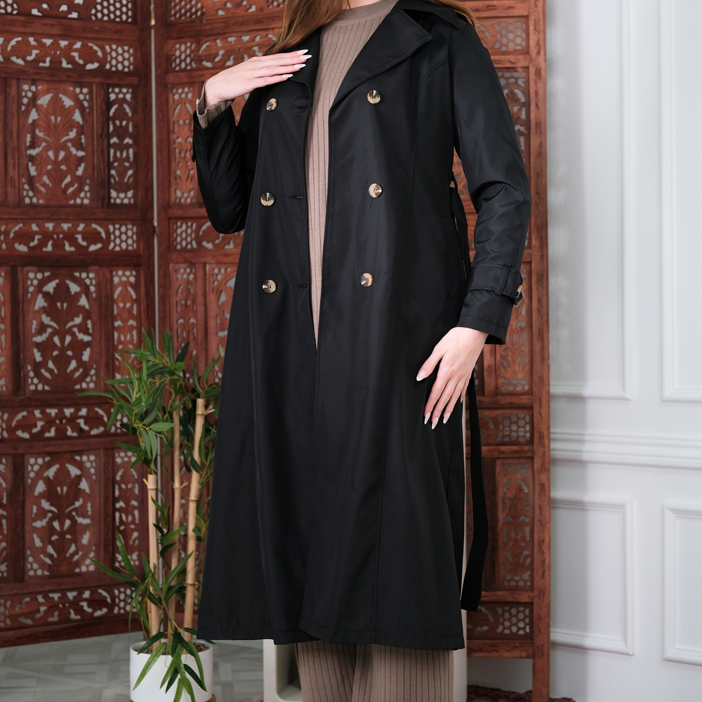 Arwen Black Trench Coat