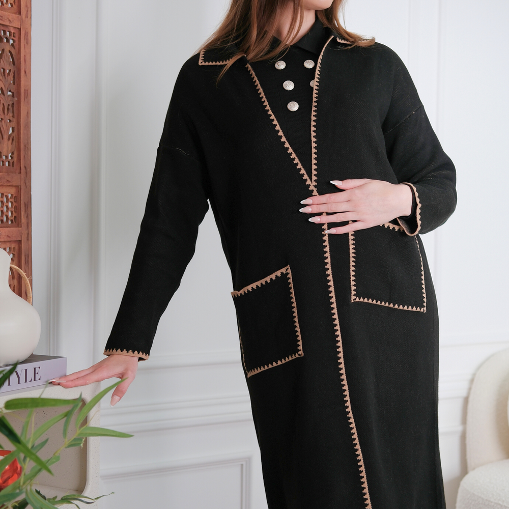 
                      
                        Noor Knit Coat
                      
                    