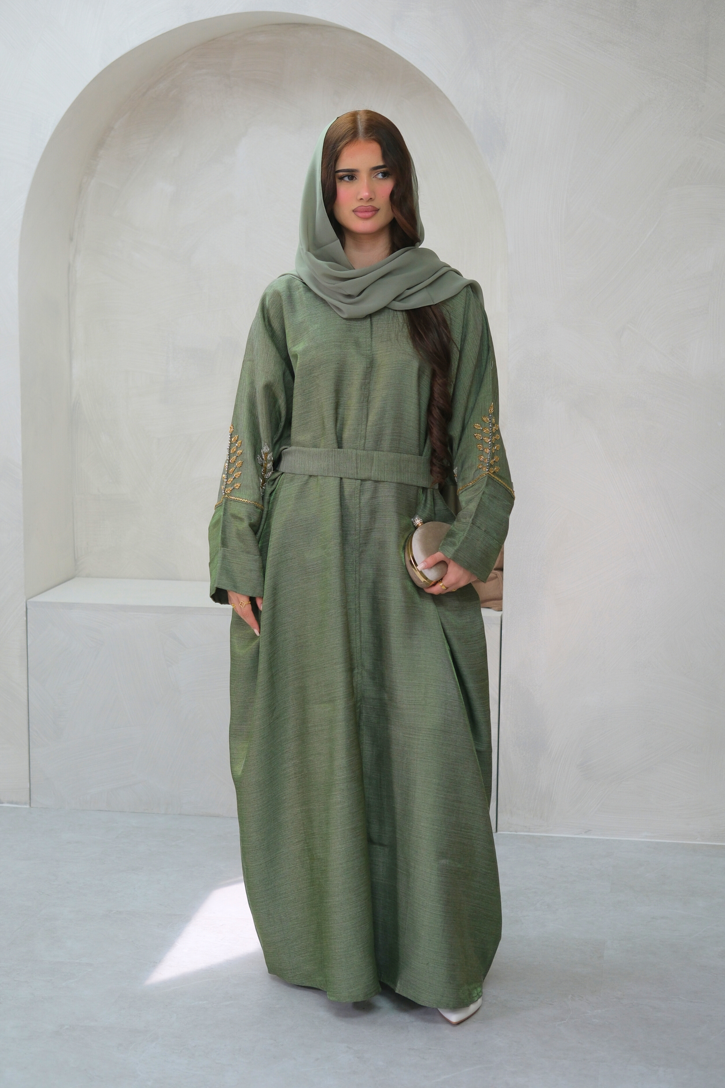 Olive Ember Abaya Set