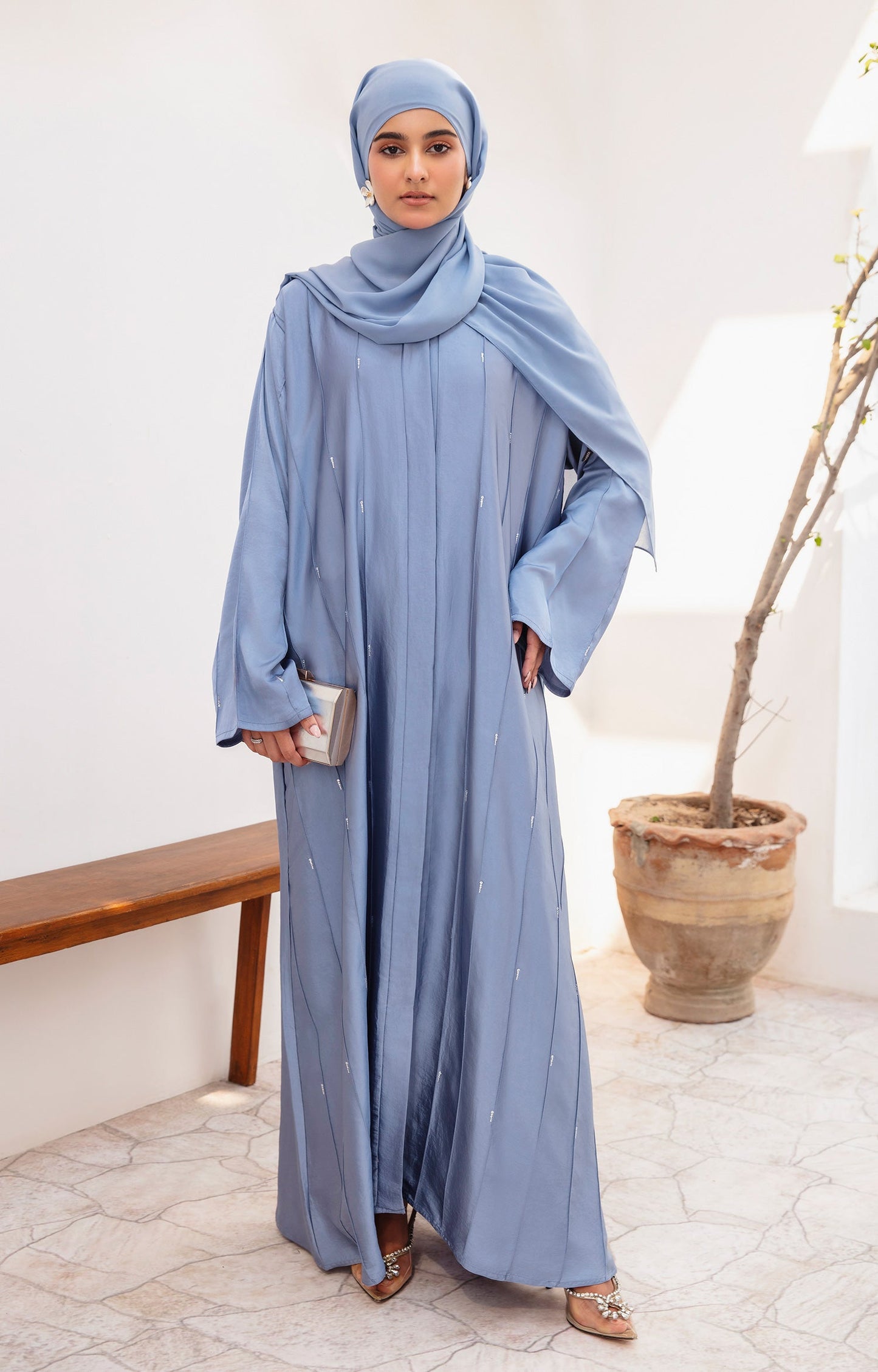 Evania Blue Abaya
