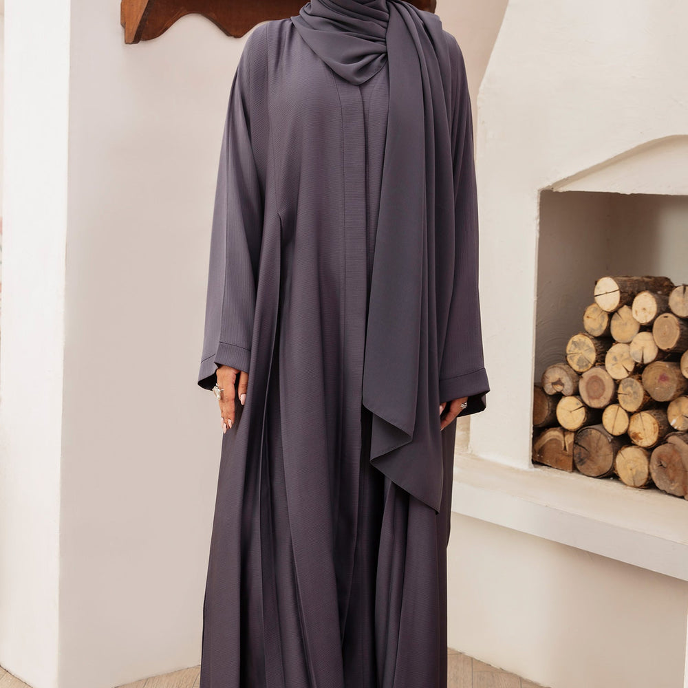 Grey Melange Abaya