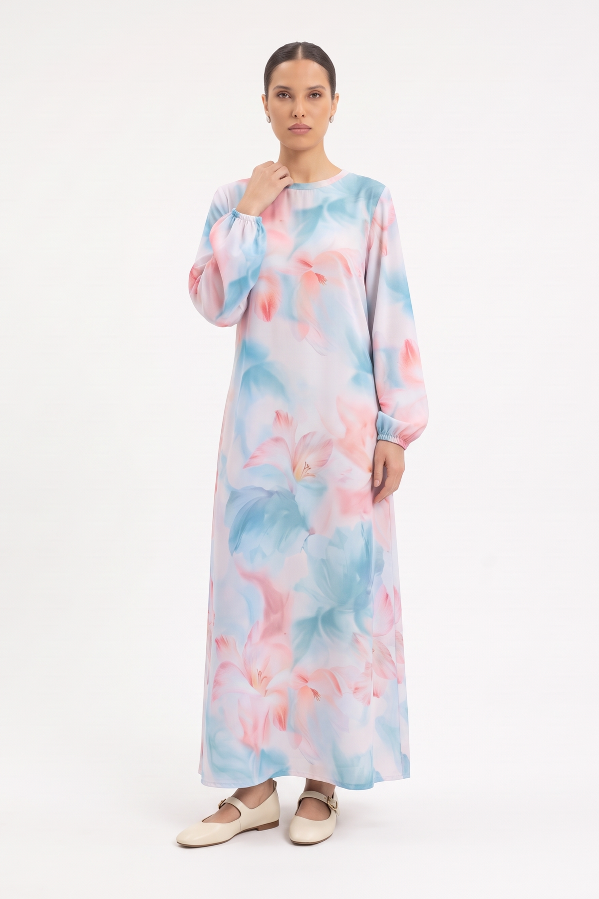 Elyra Pastel Veil Dress