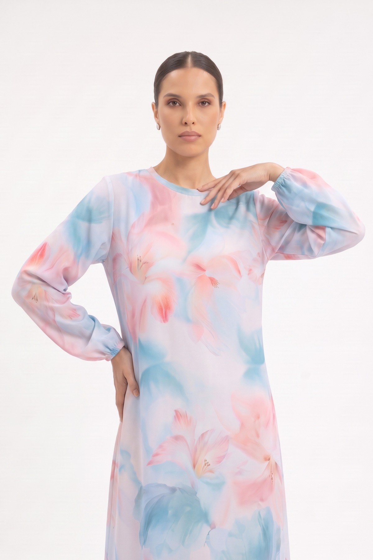 Elyra Pastel Veil Dress