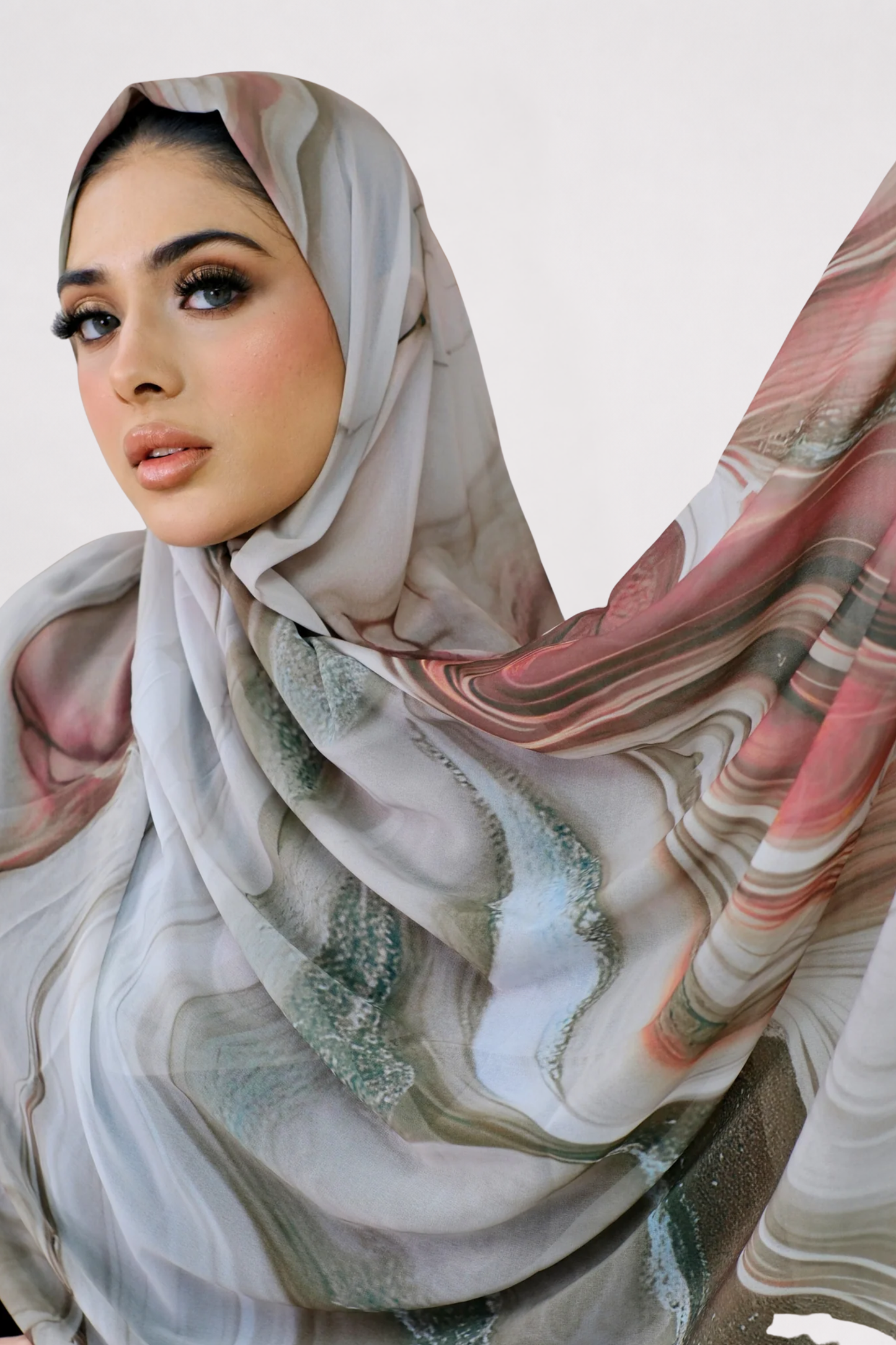 Stone Flow Honey Earth Printed Hijab