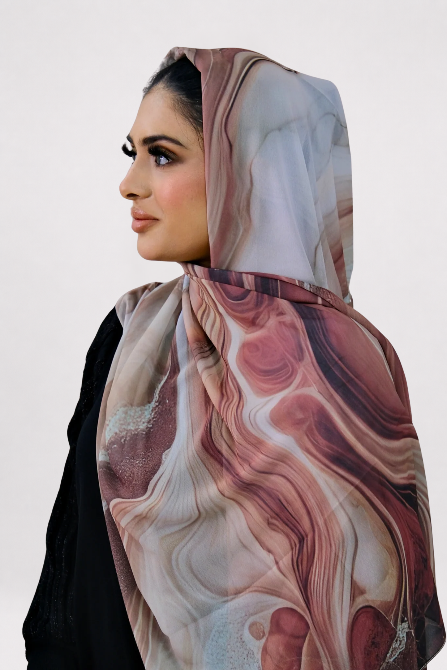 Stone Flow Red Printed Hijab