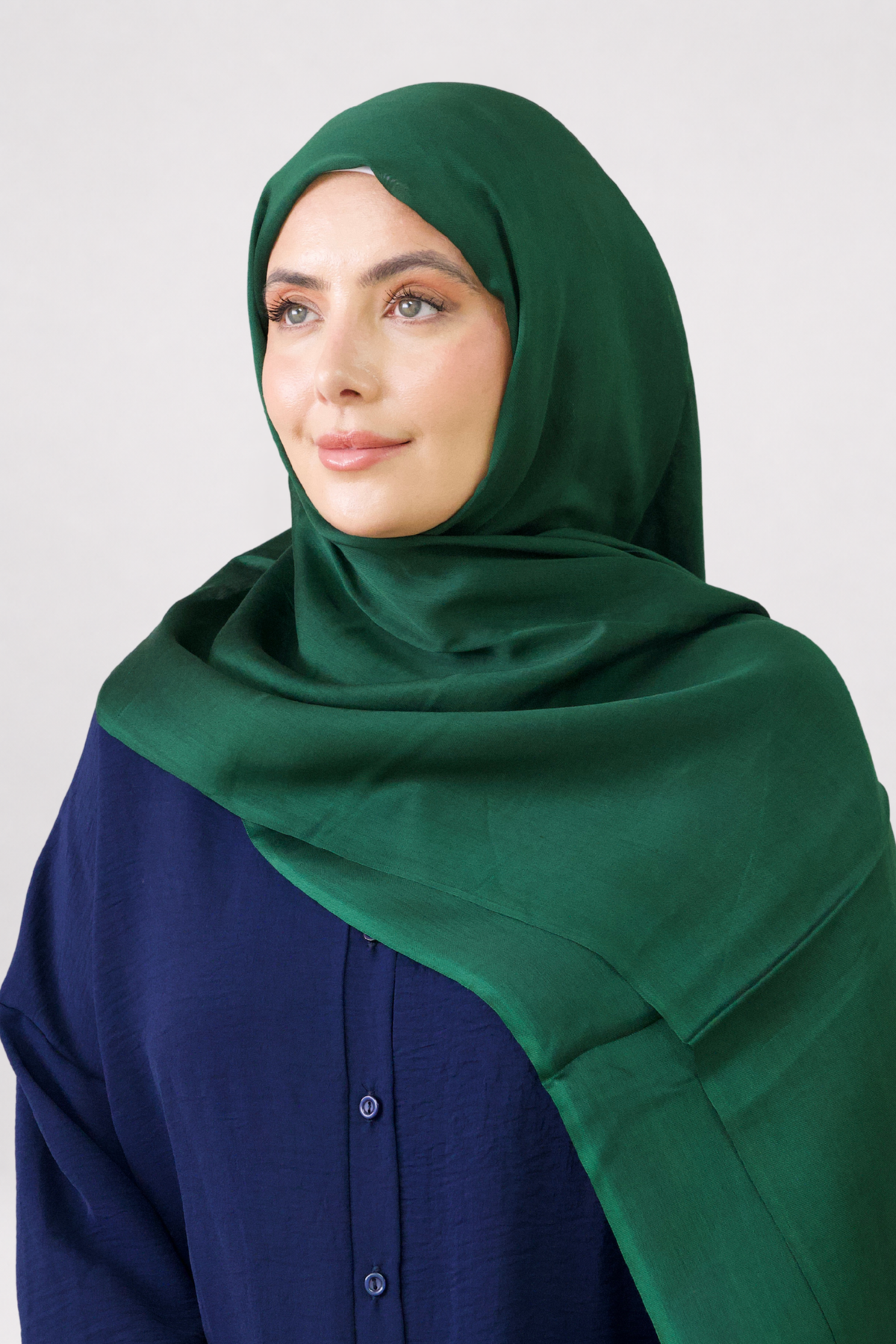 Bottle Green Viscose Silk Hijab