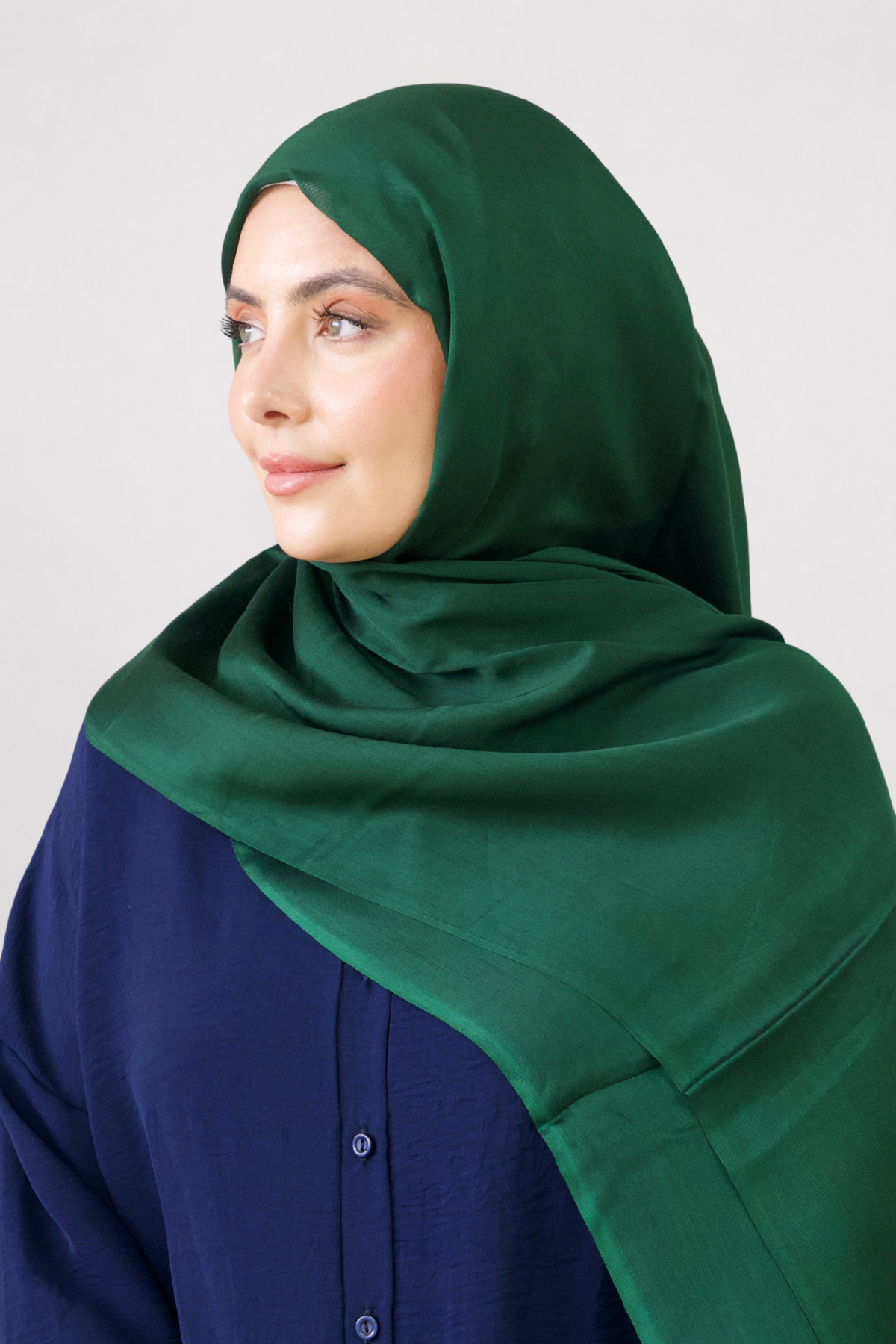 Bottle Green Viscose Silk Hijab