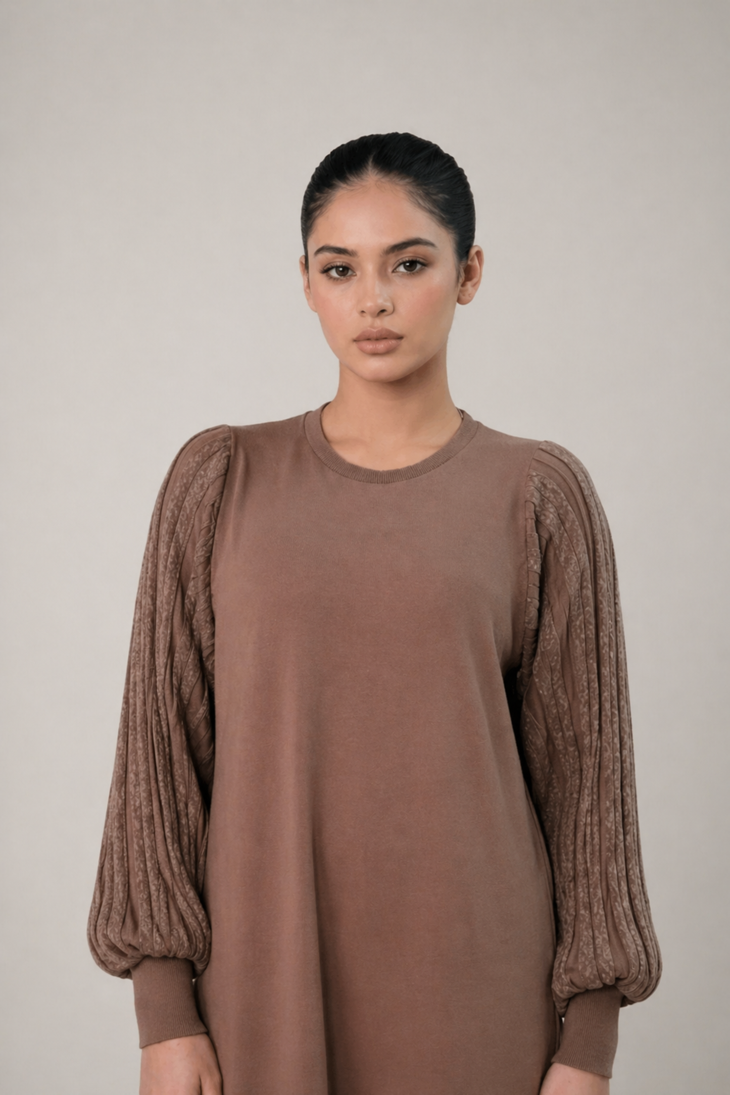 Safiya Beige Knit Dress