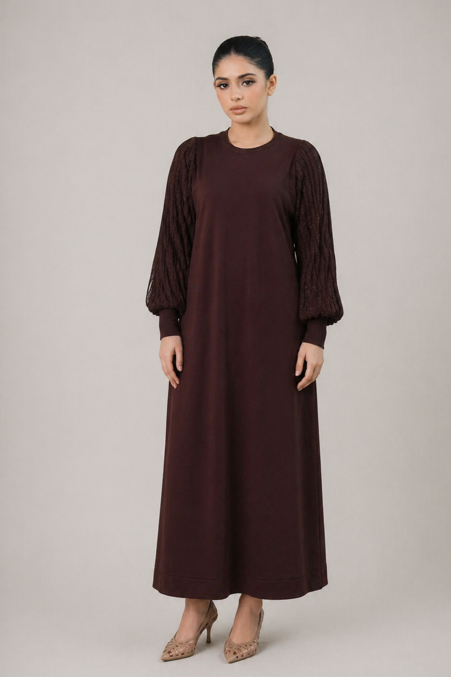 Safiya Brown Knit Dress