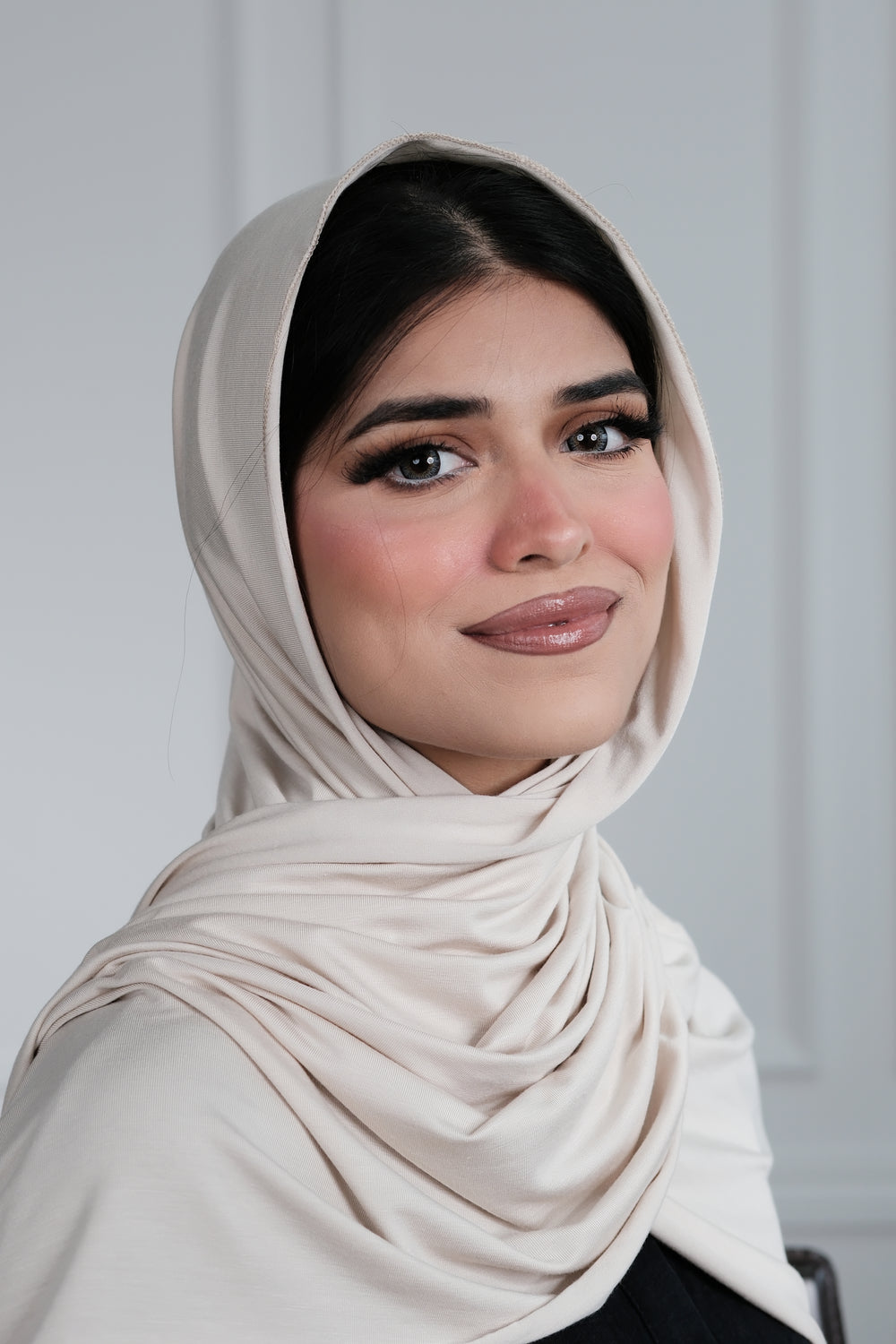 Beige Jersey Hijab