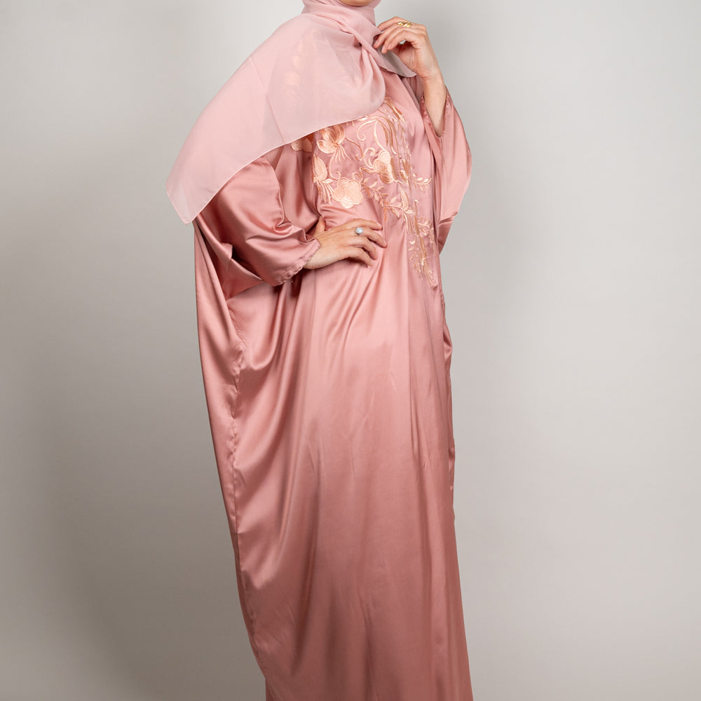 Pink Embroidered Kaftan