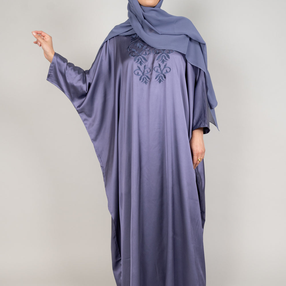 Purple Embroidered Kaftan