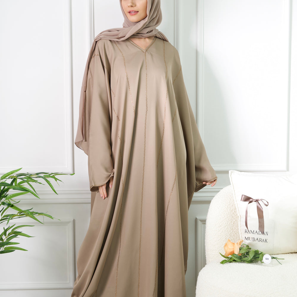 Habiba Stone Beaded Abaya