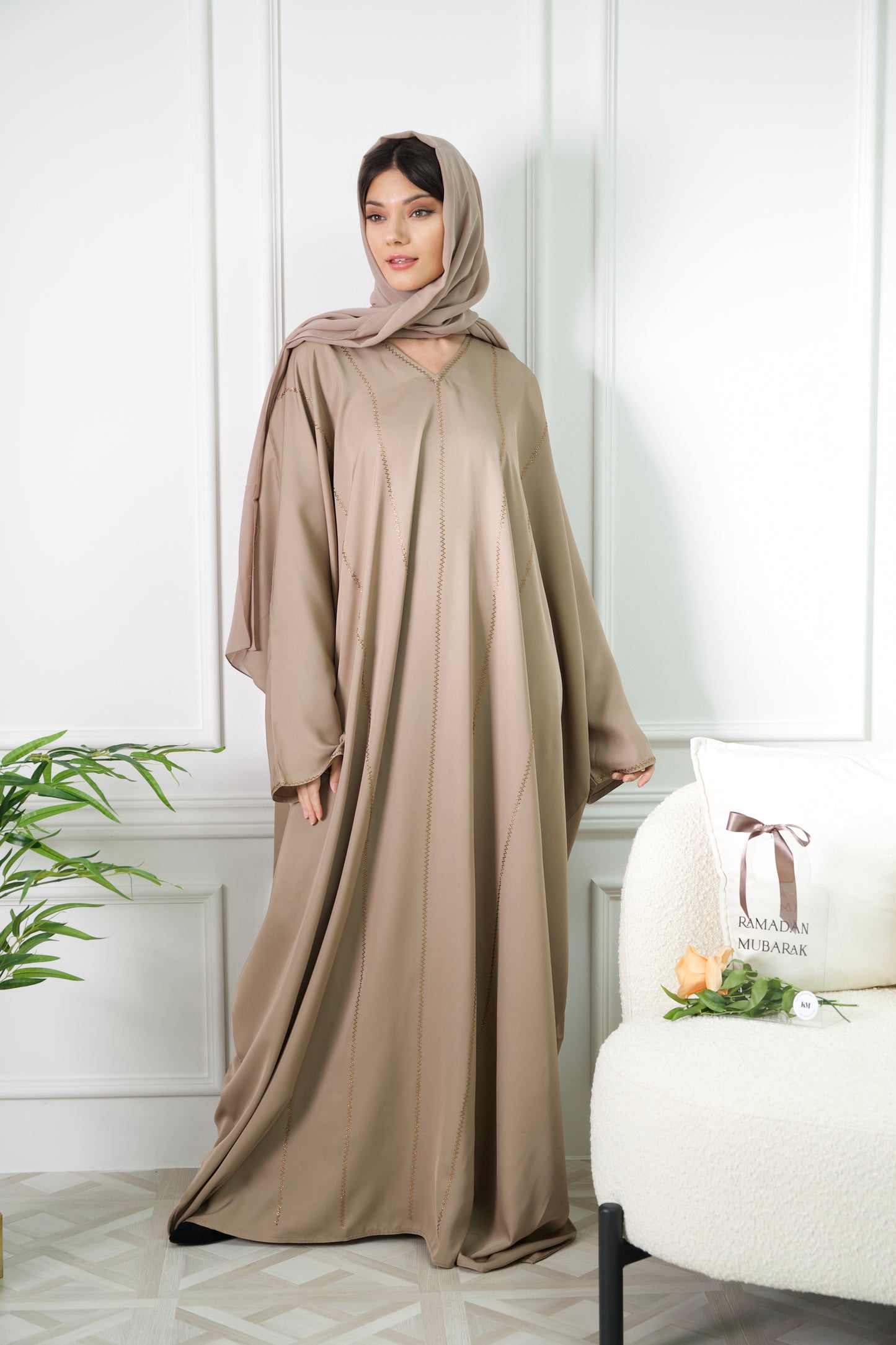 Habiba Stone Beaded Abaya