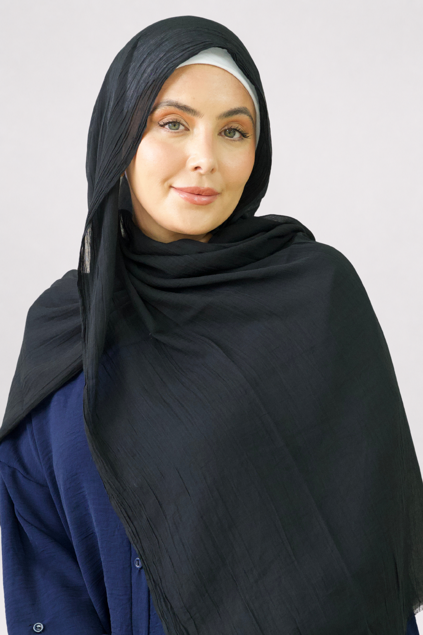 Black Cotton Silk Hijab