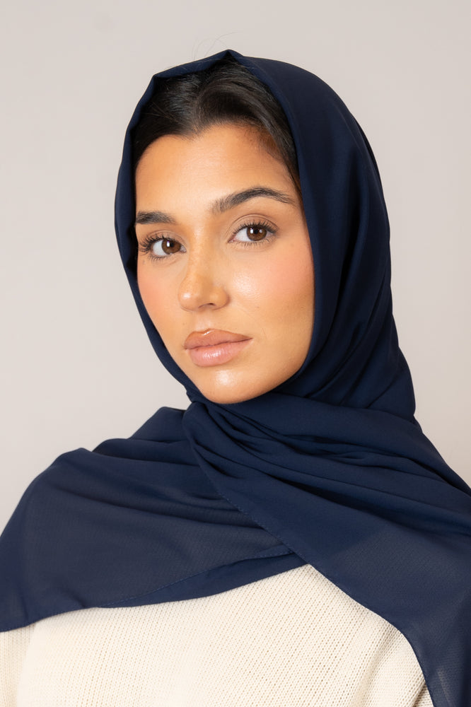Blue Chiffon Hijab