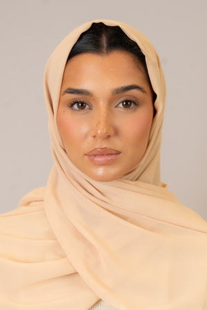 Ecru Chiffon Hijab