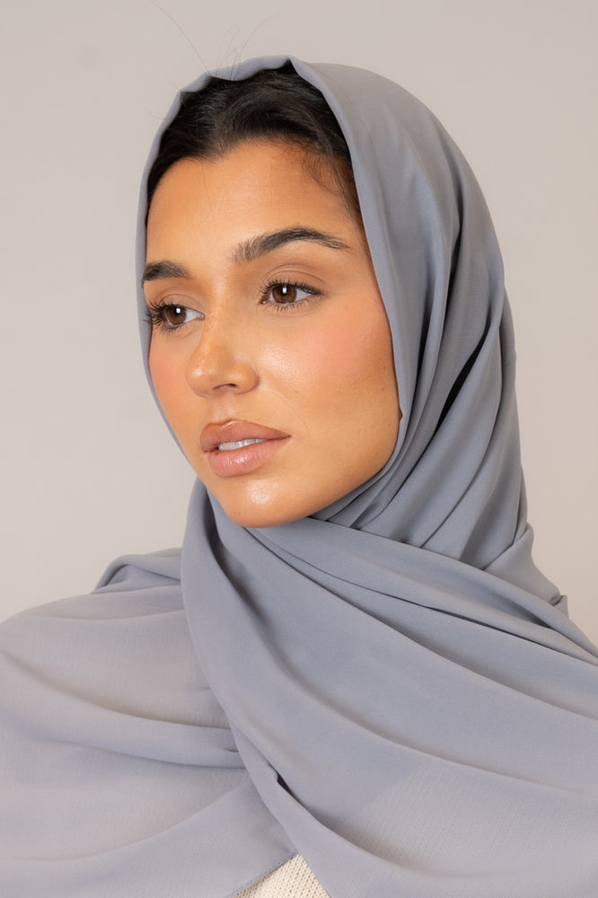 Grey Chiffon Hijab