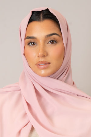 Rose Chiffon Hijab
