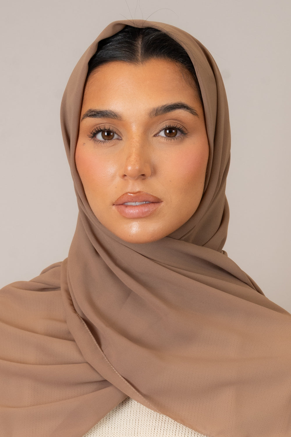 Taupe Chiffon Hijab – Aapas