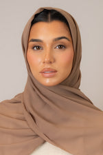 Taupe Chiffon Hijab