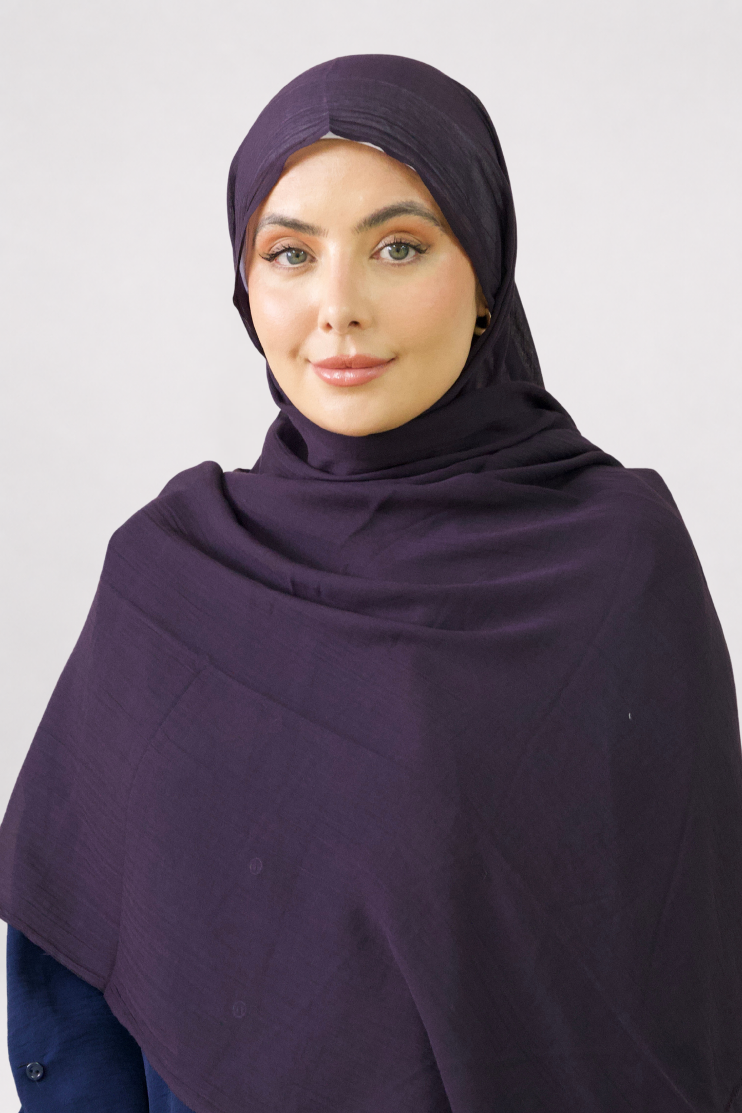 Aubergine Cotton Silk Hijab