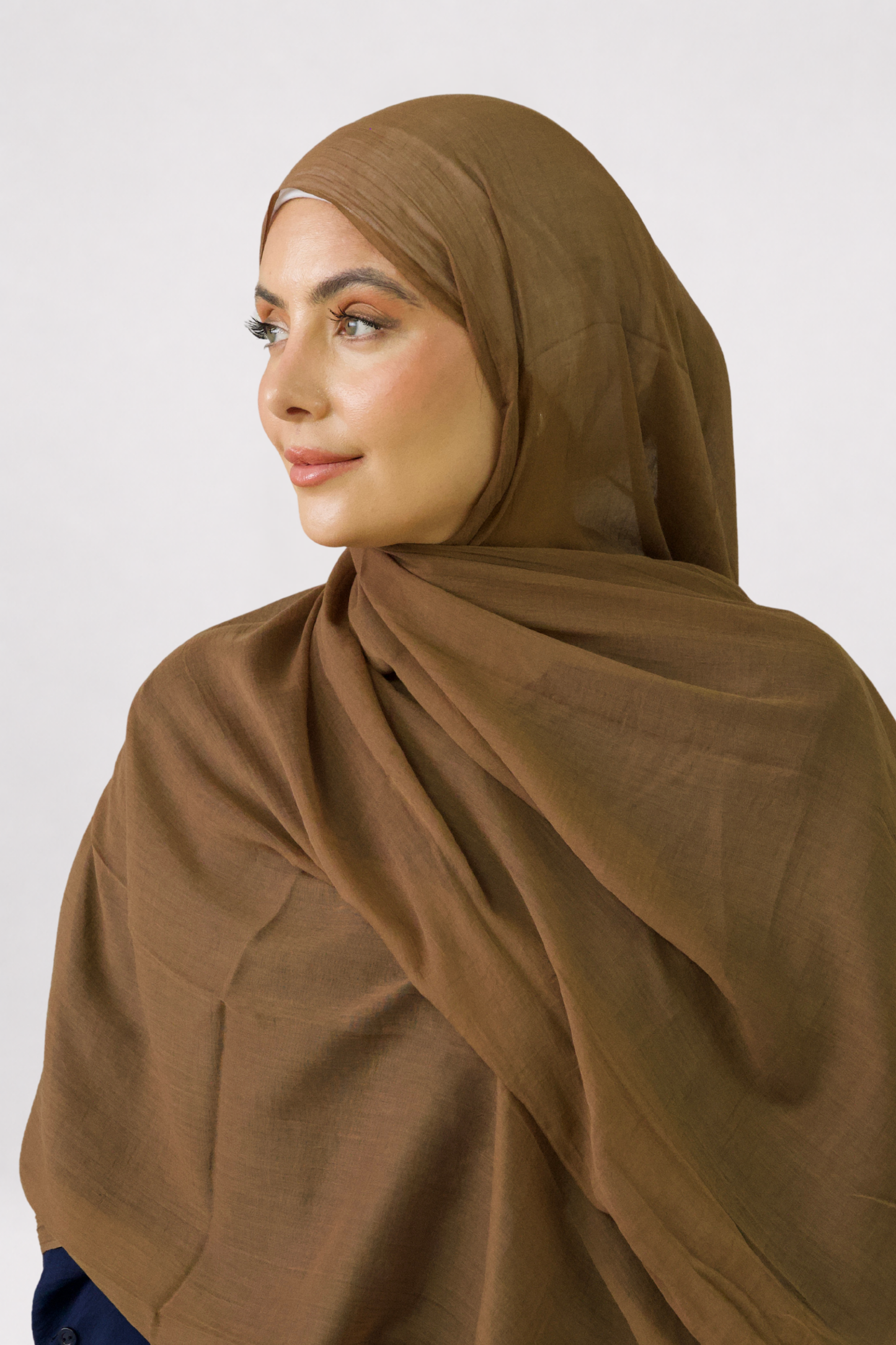 Coffee Cotton Silk Hijab