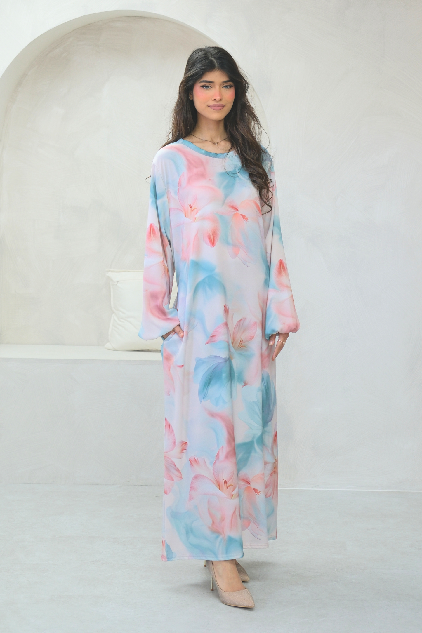 Elyra Pastel Veil Dress