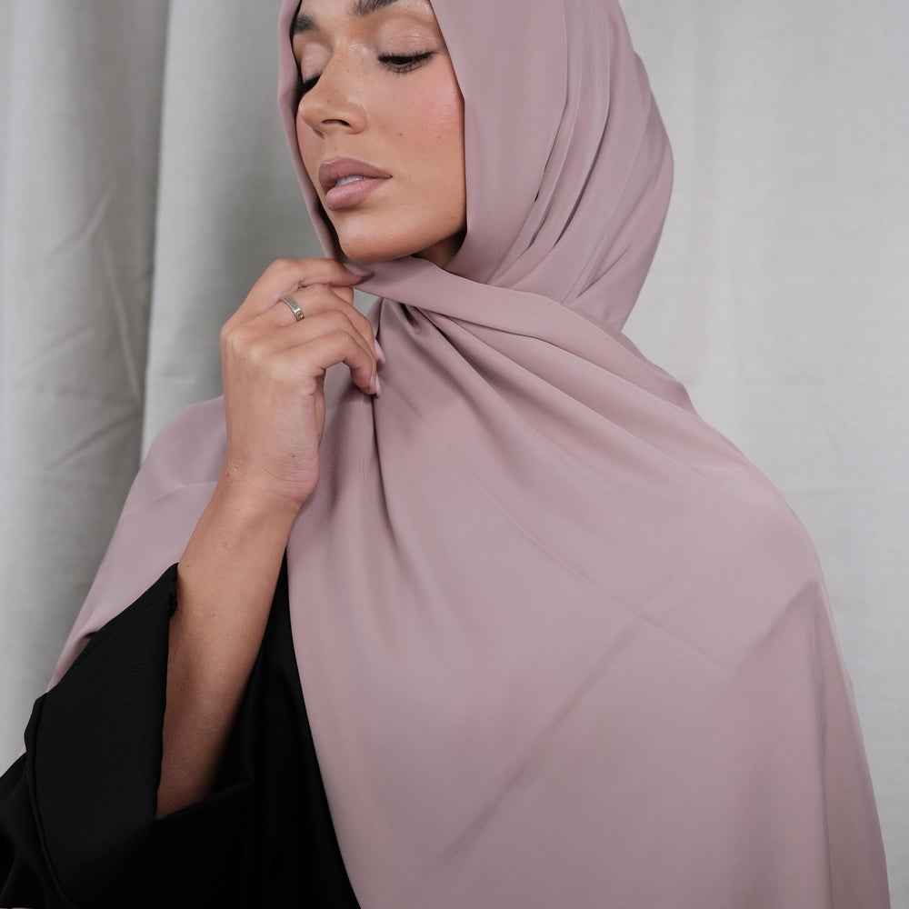 Dust Rose Chiffon Silk Hijab
