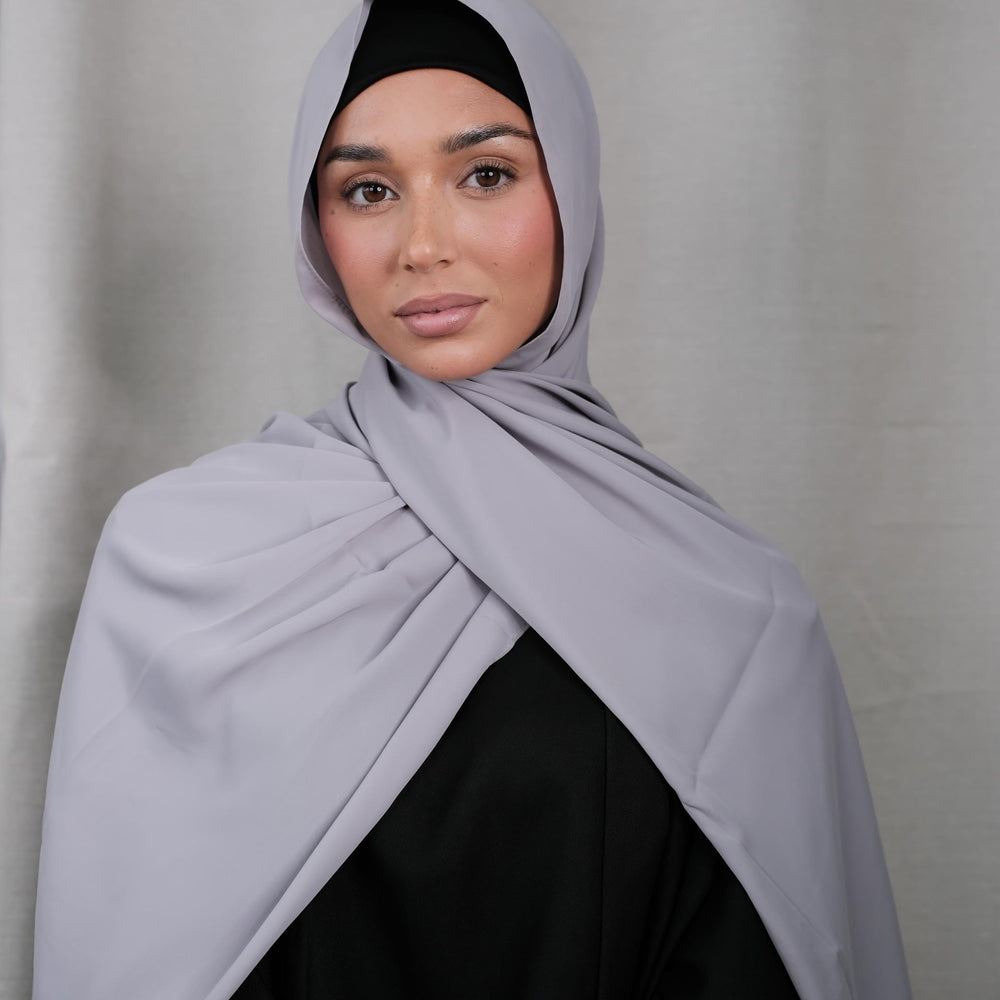 Lilac Chiffon Silk Hijab