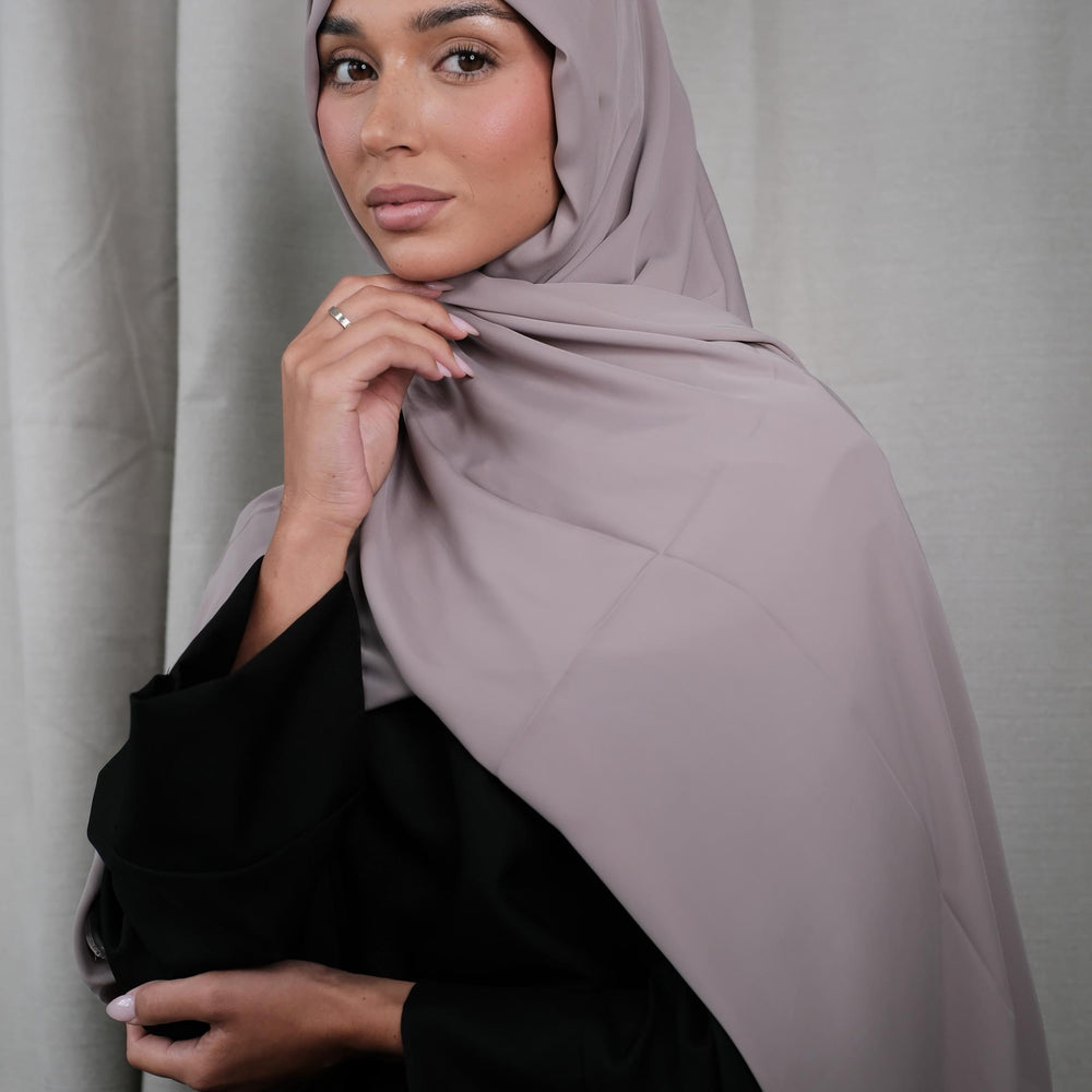 Mauve Chiffon Silk Hijab