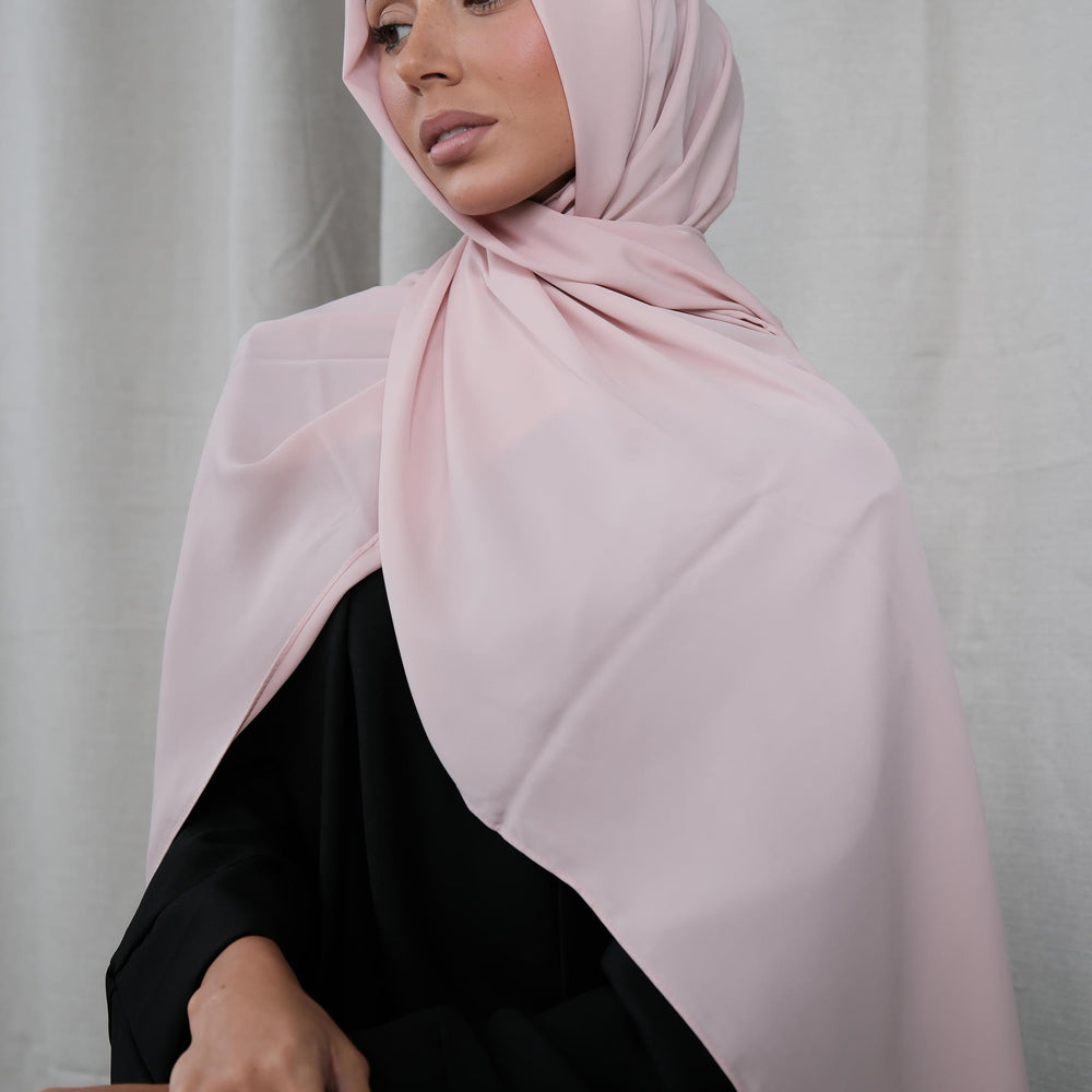 Pink Chiffon Silk Hijab