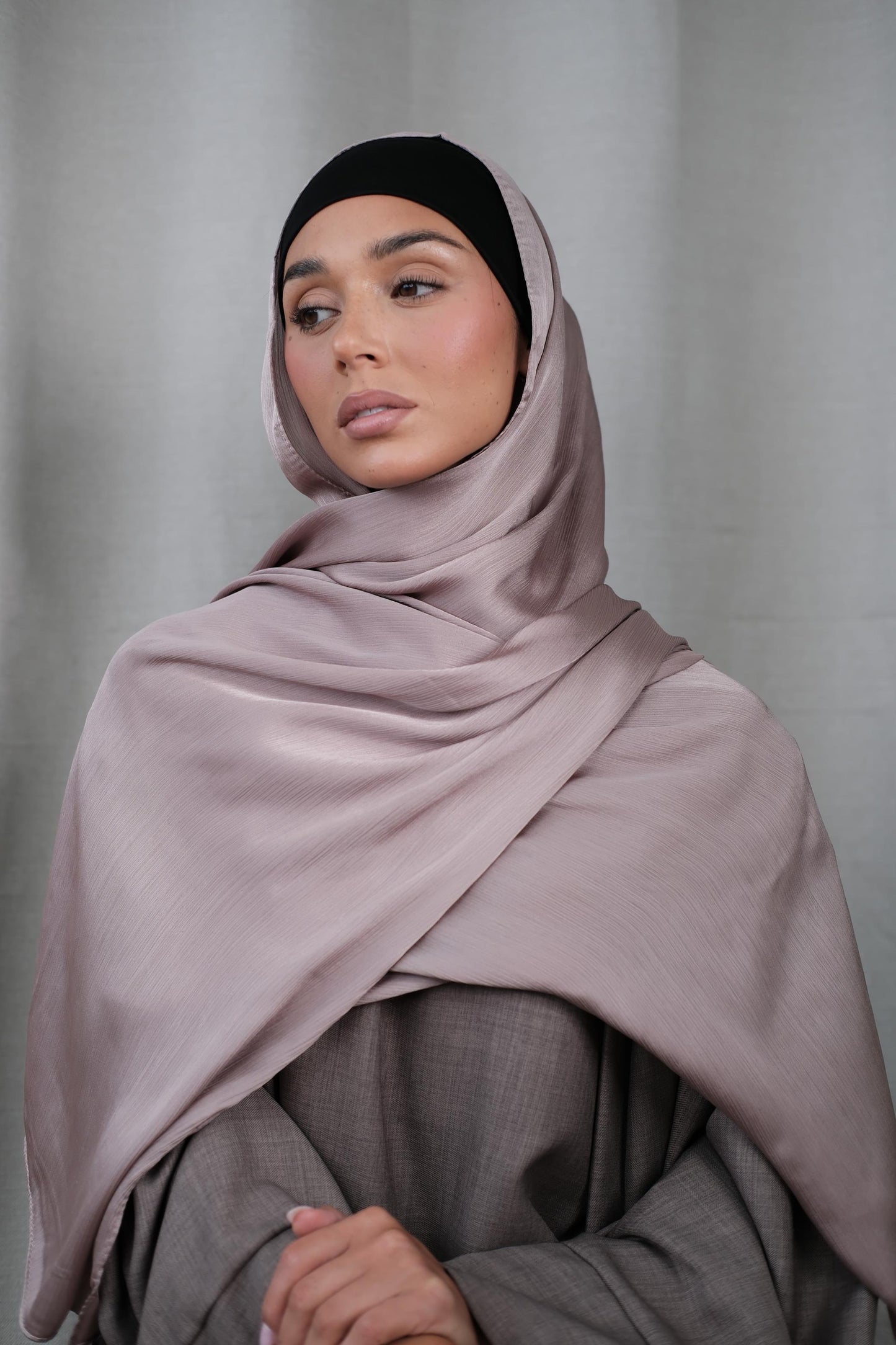Mink Crinkle Silk Hijab
