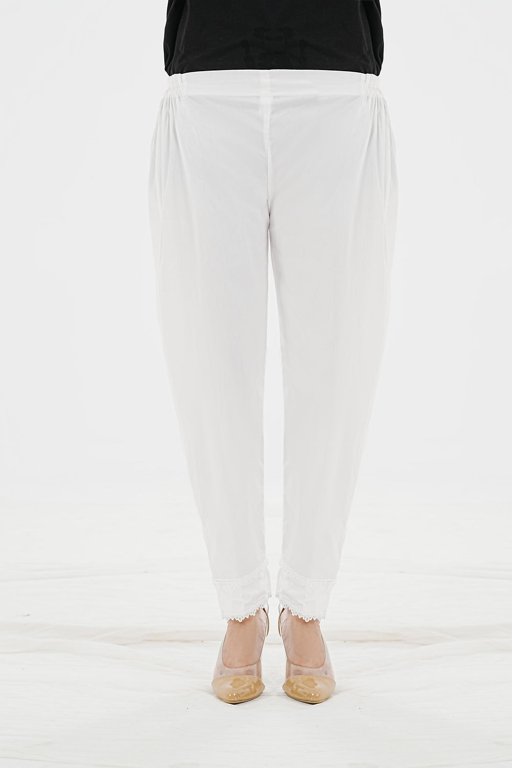 Layla Slim-Leg Cotton Trousers