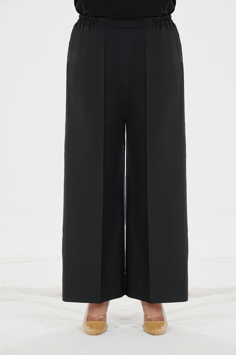 Zia Wide-Leg Cotton Trousers