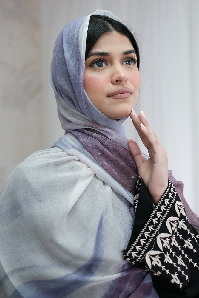 Watercolour Lilac Printed Hijab