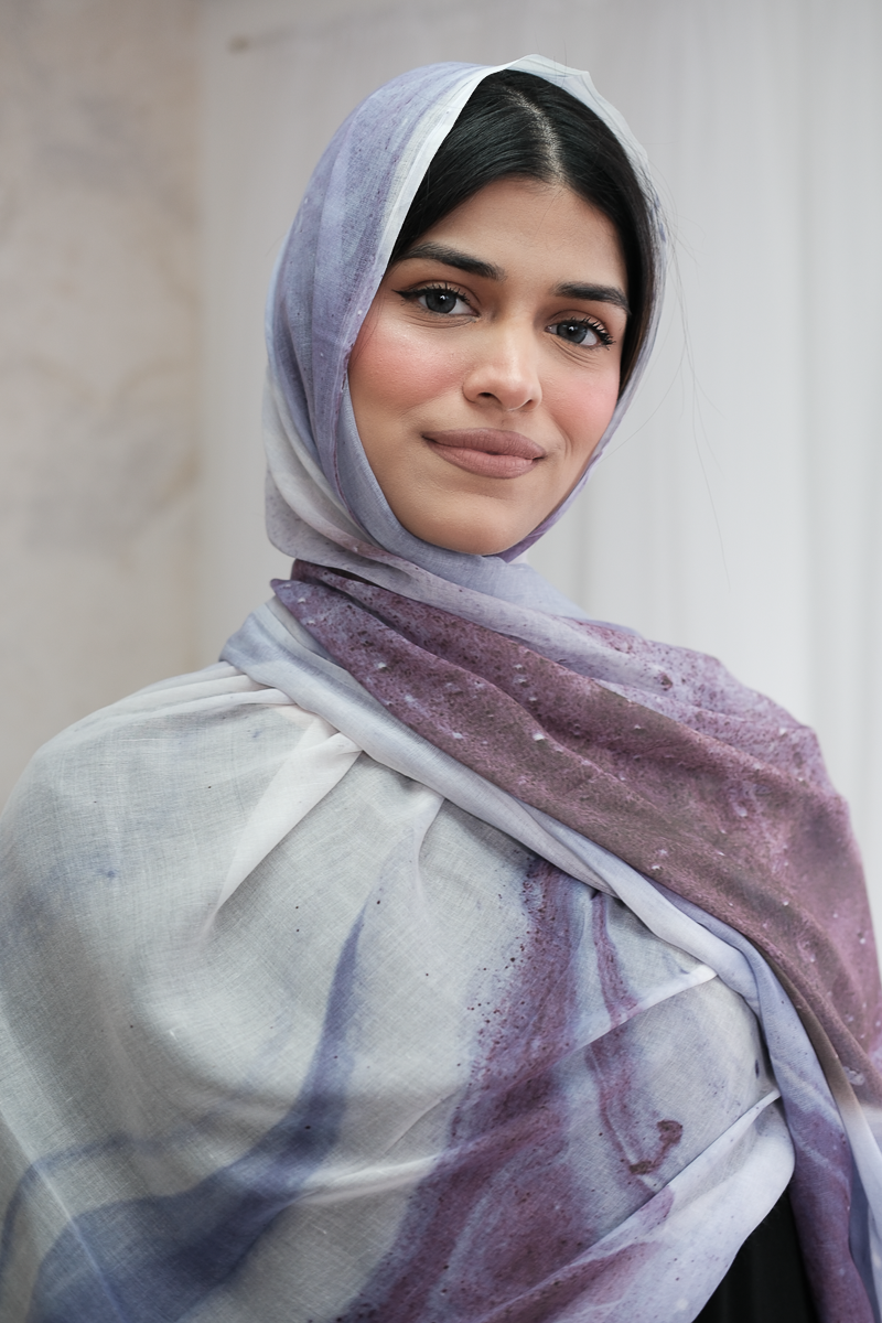 Watercolour Lilac Printed Hijab