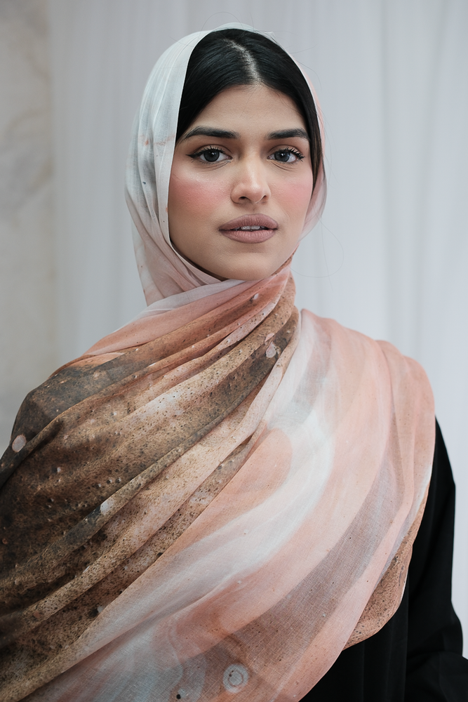 Watercolour Terracotta Printed Hijab