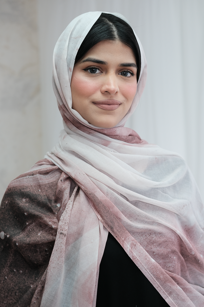 Watercolour Pink Printed Hijab