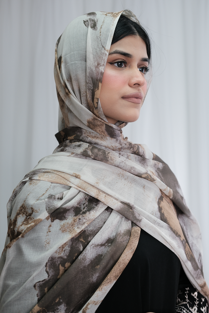 Abstract Sand Printed Hijab