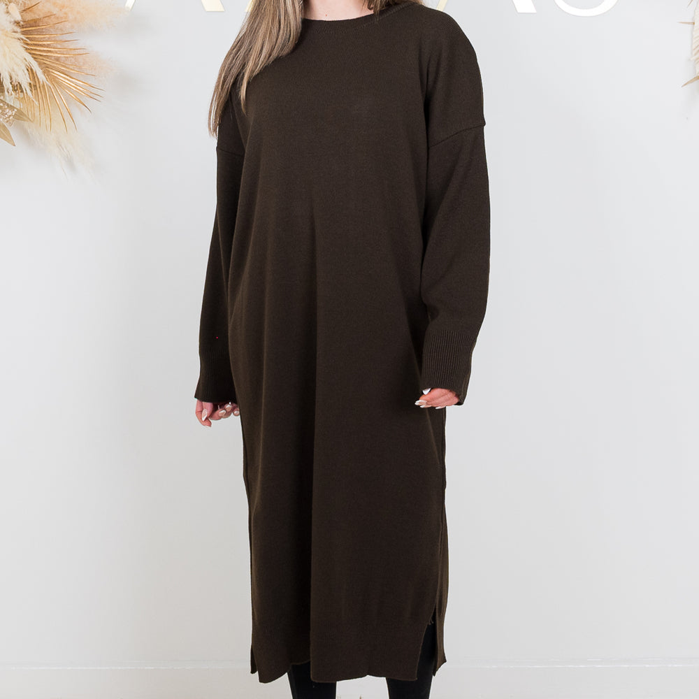 Leela Walnut Knit Dress