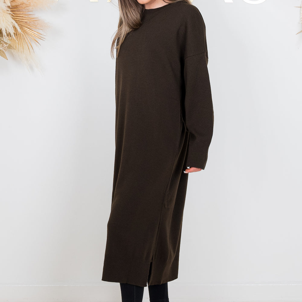 
                      
                        Leela Walnut Knit Dress
                      
                    