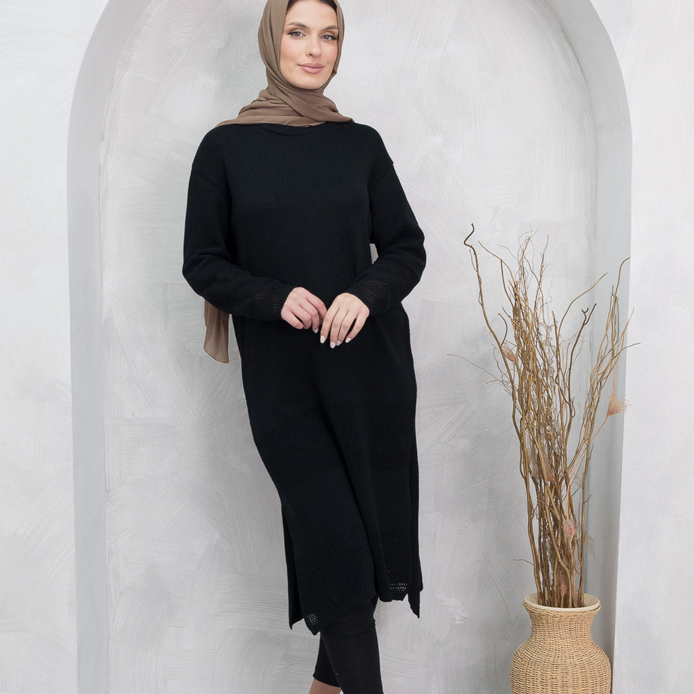 
                      
                        Mylah Black Knit Dress
                      
                    