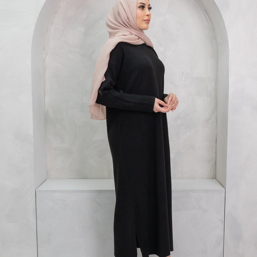 
                      
                        Ava Black Knit Dress
                      
                    