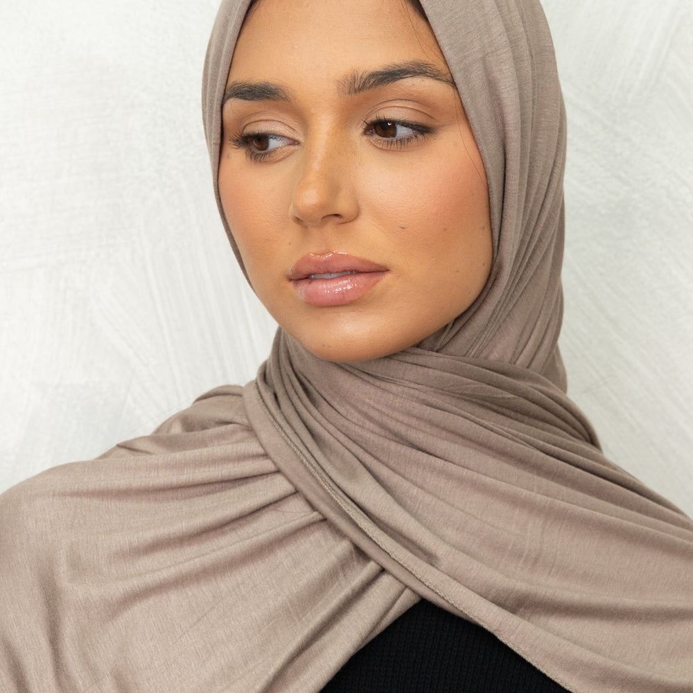 Taupe Premium Jersey Hijab