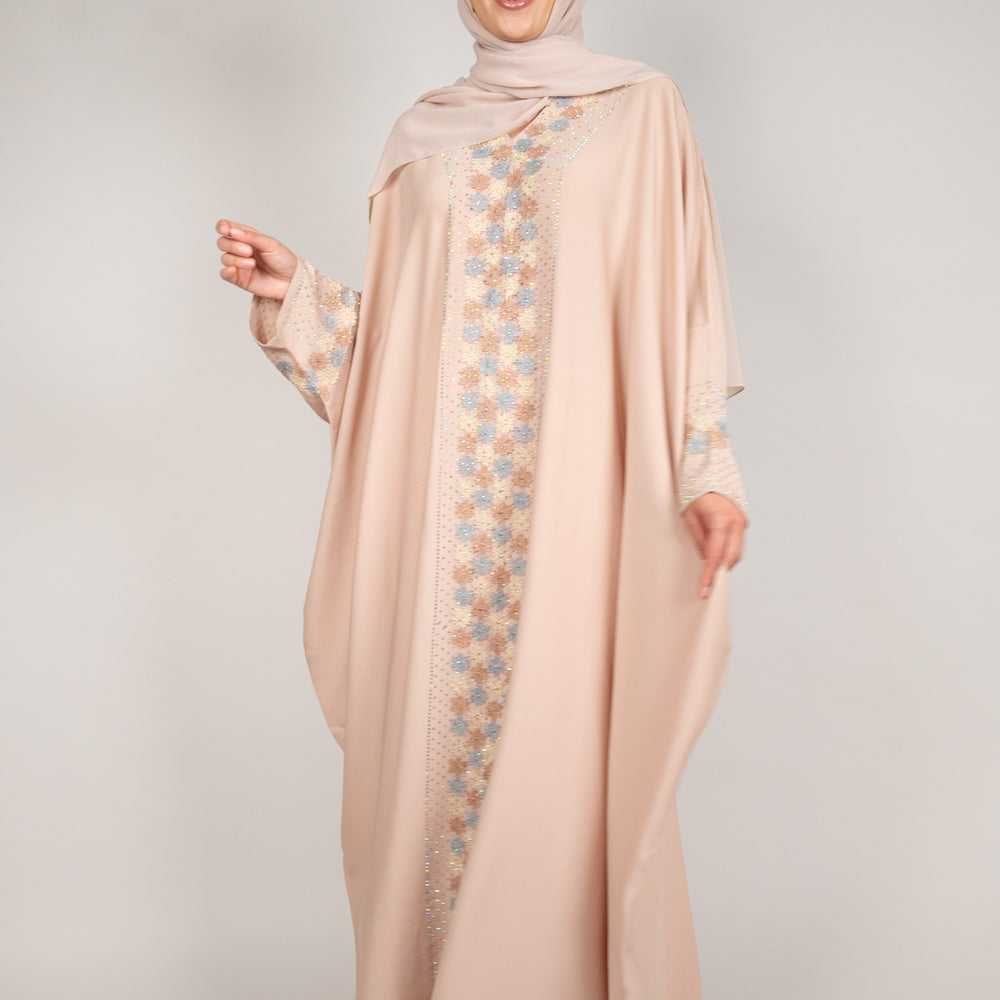 
                      
                        Cream Embellished Abaya
                      
                    