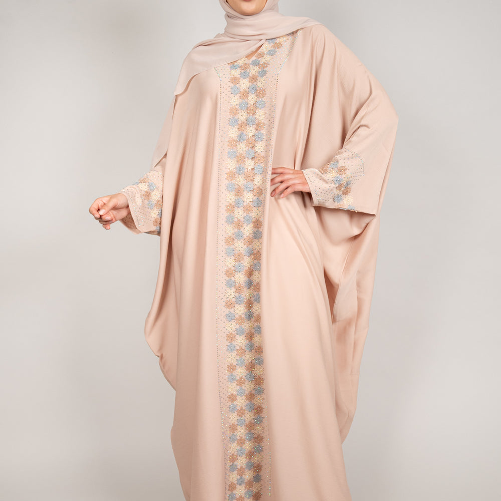 
                      
                        Cream Embellished Abaya
                      
                    